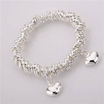 Link Silver Hearts Bracelet *Imported