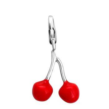 Tomas Silver Red Cherries Charm*imported