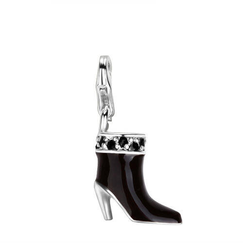 Tomas Silver Black Crystal Shoe Charm*imported