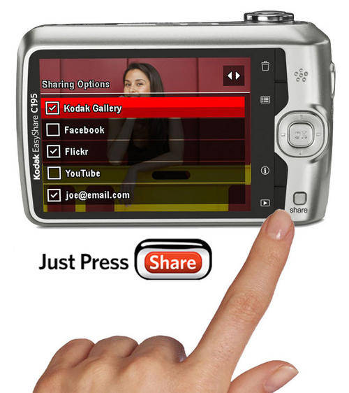 KODAK EASYSHARE C195 14MP FACEBOOK YOUTUBE+2GIG SD CARD+RECHARGEABLE BATTERIES AND CHARGER!!!