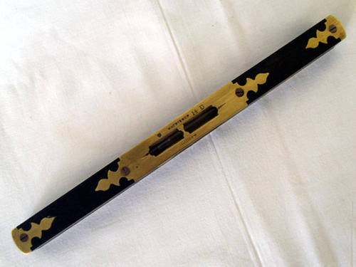 Vintage Wood and Brass Spirit Level