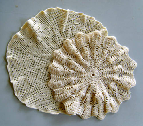 2 Vintage Crochet Doilies