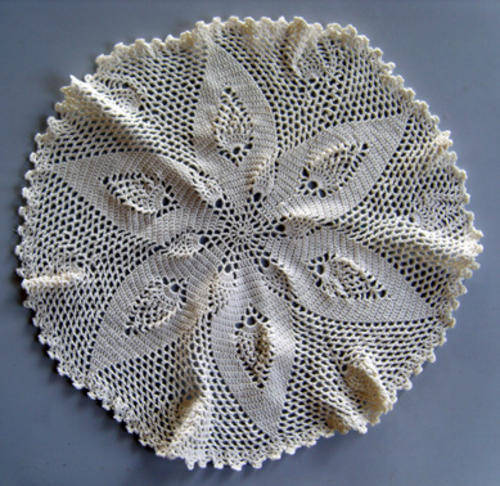 Ivory Coloured Vintage Crochet Doilie