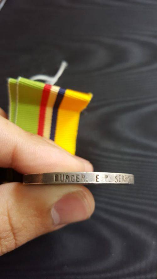 ABO MEDAL - AWARDED TO BURGER E.P. SERFONTEIN
