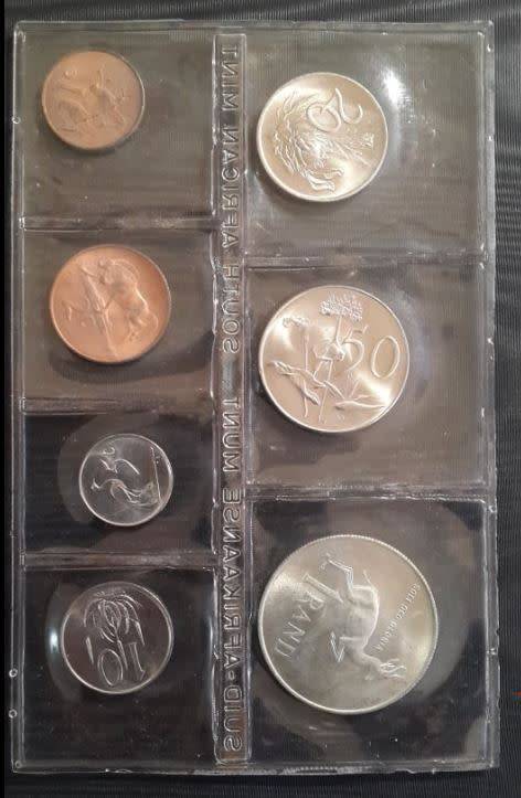 1968 - SA UNCIRCULATED COIN SET - ENGLISH - WITH SILVER R1 - AS PER IMAGES