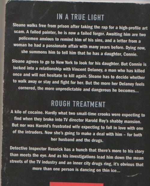 IN TRUE LIGHT AND ROUGH TREATMENT - JOHN HARVEY (2005)