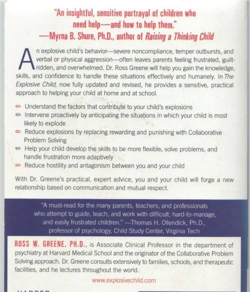 THE EXPLOSIVE CHILD - ROSS W GREENE, PH.D (2010)