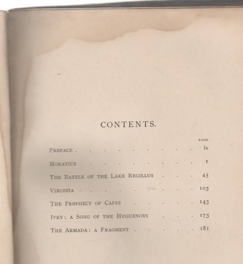 LAYS OF ANCIENT ROME - LORD MACAULAY (1881)