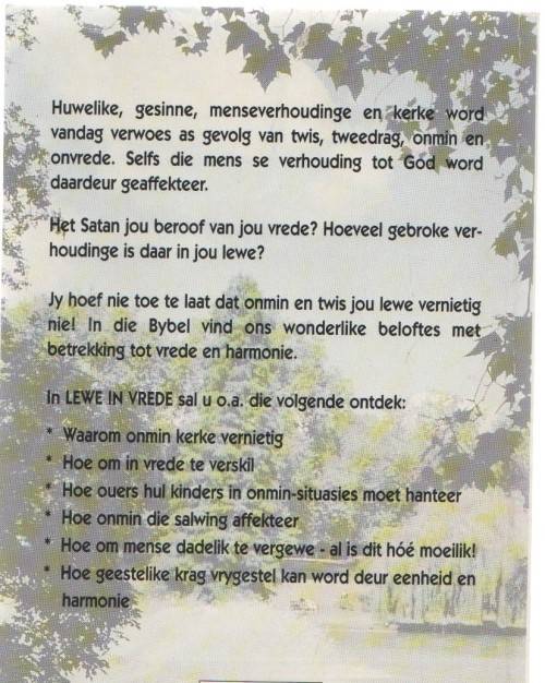 LEWE IN VREDE - JOYCE MEYER (1996)