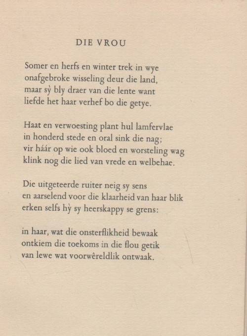 DIE VROU EN ANDER VERSE - ELISABETH EYBERS  (1949)