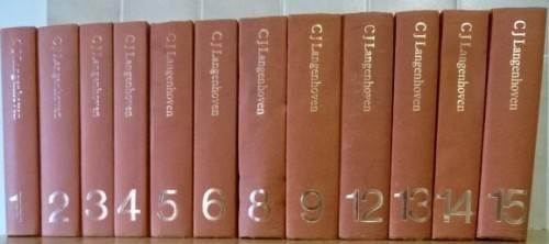 ONVOLLEDIGE STEL VERSAMELDE WERKE: C J LANGENHOVEN-NR`S,1, 2, 3, 4, 5, 6, 8, 9, 12, 13 14 EN 15