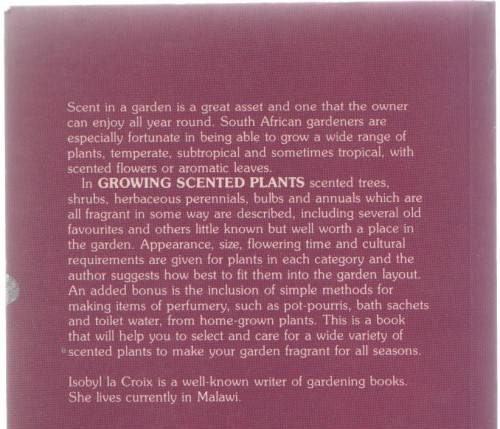 GROWING SCENTED PLANTS IN SOUTH AFRICA - I F LA CROIX (1984)