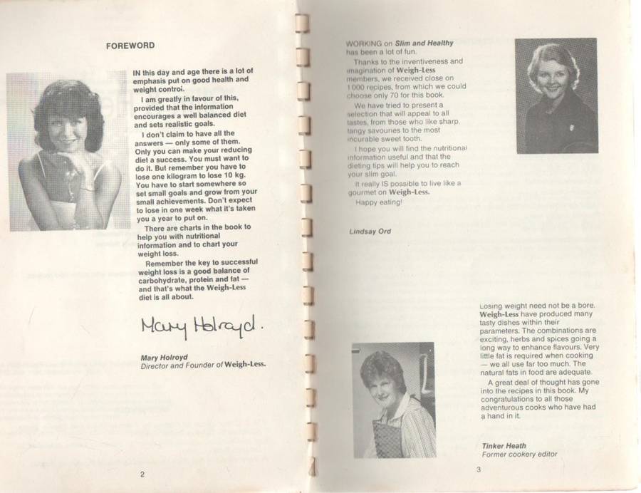 SLIM & HEALTHY, WEIGH LESS - MARY HOLROYD (1985)