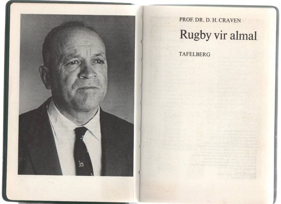 RUGBY VIR ALMAL - PROF DR D H CRAVEN (1 STE DRUK 1976)