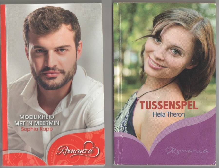 VIER ROMANZA TITELS: TUSSENSPEL, MOEILIKHEID MET `N MMERMIN, DROOMVANGER, MEER AS `N SPELETJIE