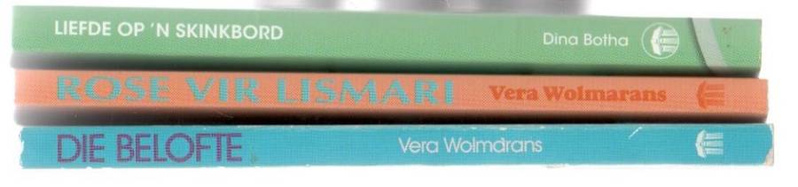 DRIE ROMANZA BOEKE :LIEFDE OP `N SKINKBORD, ROSE VIR LISMARI, DIE BELOFTE