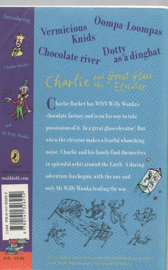 CHARLIE AND THE GREAT GLASS ELEVATOR - ROALD DAHL (1995) TEEN