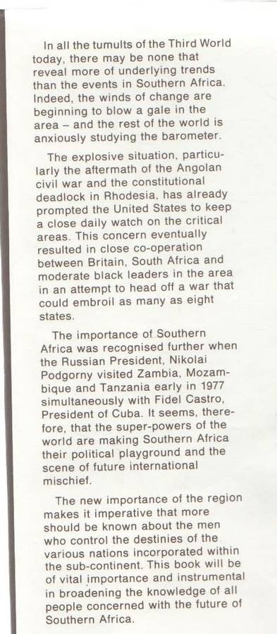 THE TANGLED WEB LEADERSHIP AND CHANGE IN SOUTHERN AFRICA - A P J VAN RENSBURG (1 ST EDITION 1977)