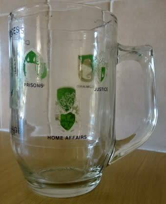 COMBINED FORCES  1987 STANGER BEER GLASS MUG