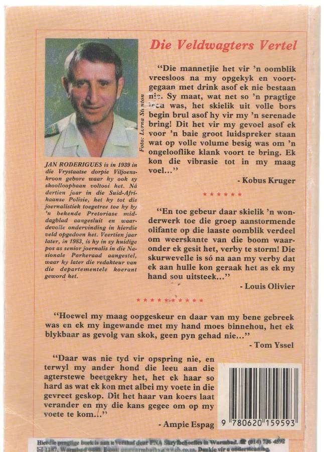 DIE VELDWAGTERS VERTEL, 78 WARE VERHALE UIT ONS NASIONALE PARKE - JAN RODERIGUES (1999 - GETEKEN)