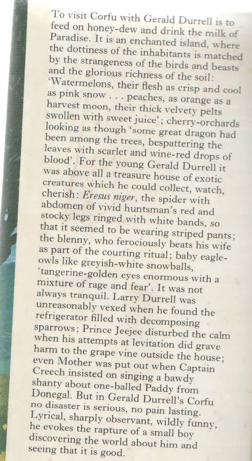 THE GARDEN OF THE GODS - GERALD DURRELL (1 ST PUBLISHED 1978)