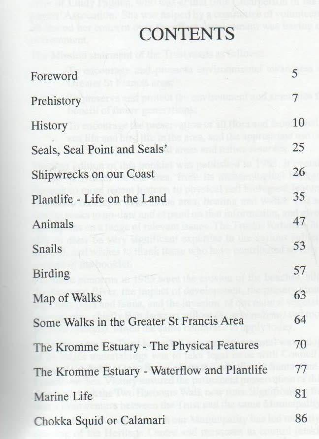 OUR COASTAL TREASURE THE GREATER ST FRANCIS AREA- ST FRANCIS KROMME TRUST 20TH ANNIVERSARY 2001