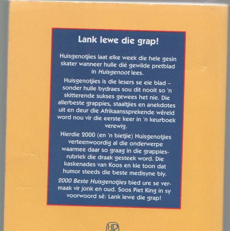 HUISGENOOT 2000 BESTE HUISGENOTJIES - PIET KING (2 DE DRUK 1997)