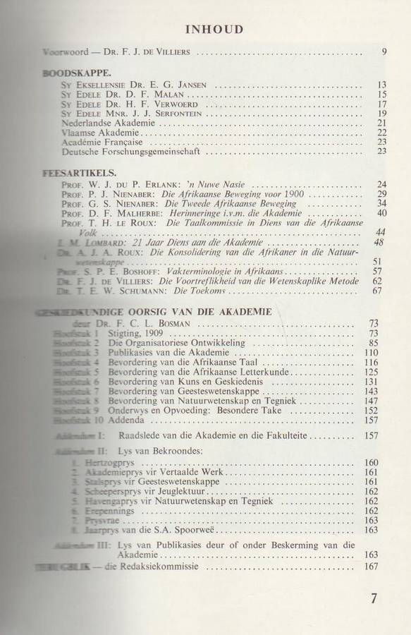 DIE SUID-AFRIKAANSE AKADEMIE VIR WETENSKAP EN KUNS  FEESALBUM 1909 - 1959