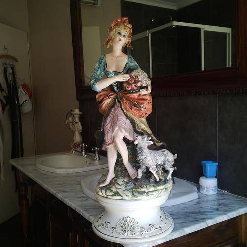 Huge Capodimonte Figure/Lampbase