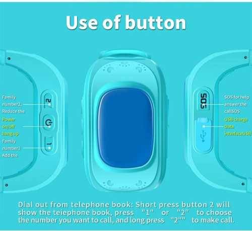 Q50 GPS TRACKING SOS EMERGENCY KIDS SMARTWATCHES. WHITE ONLY