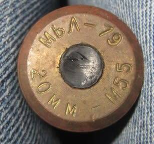 20 x 110 Yugoslavian M55 HS Drill Round