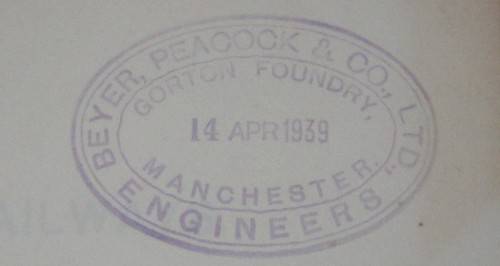 Illustrated Parts List for Garratt Steam Engine dated 1938