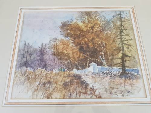John Cullingworth. Stellenbosch. Original watercolour with exquisite detail. Framed without glass.
