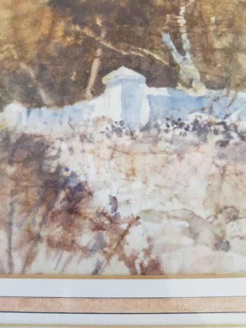 John Cullingworth. Stellenbosch. Original watercolour with exquisite detail. Framed without glass.
