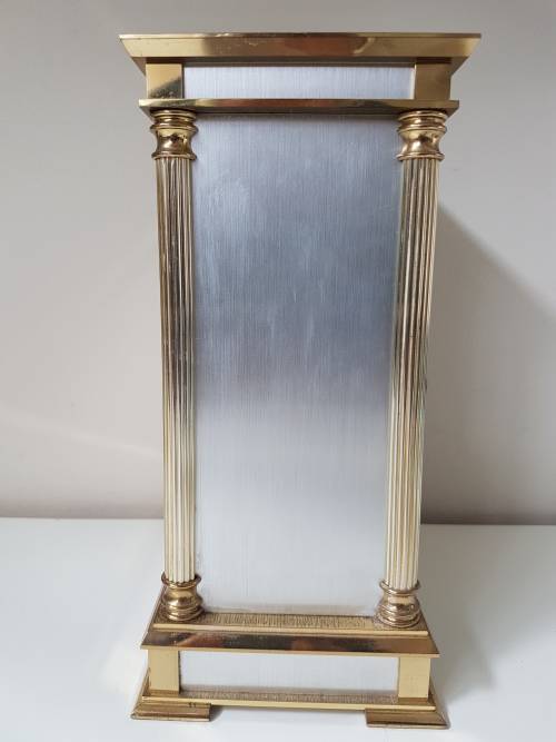 Franz Hermle Mantle Clock with Day/ Date, Month, Moonphase. Heavy. Brass.