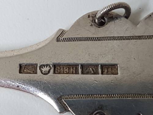 Solid Silver Wedding Spoon from Lapland Finland. Engraved with runic shapes. Ringlet decoration.