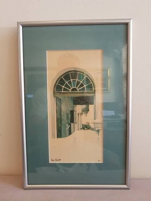 Dale Elliott. Hand signed and numbered print of Cape doorway. Framed.