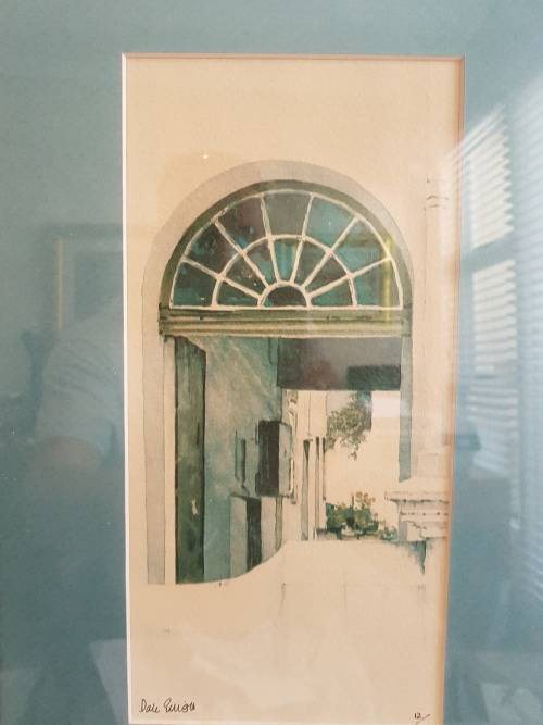 Dale Elliott. Hand signed and numbered print of Cape doorway. Framed.