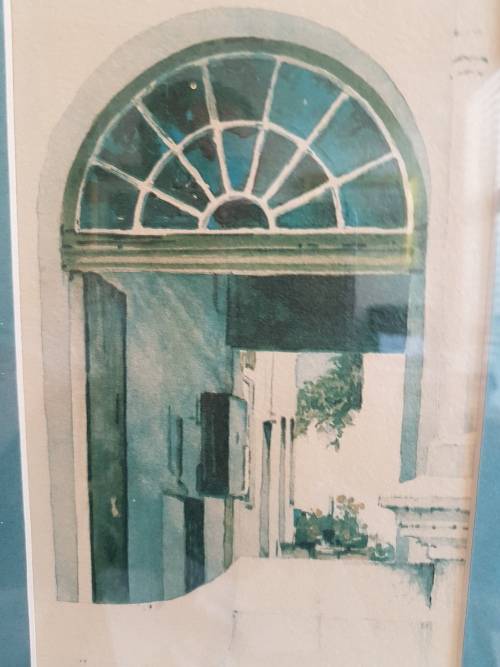 Dale Elliott. Hand signed and numbered print of Cape doorway. Framed.