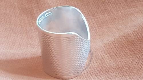 Sterling Silver Hallmarked  Large engine turned design, hand made, no mould. UNIQUE