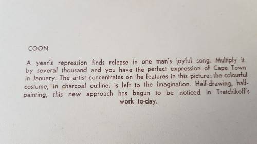 HAND SIGNED Tretchikoff  Cape Carnival Banjo Player.  Ornate black frame. Excellent condition.