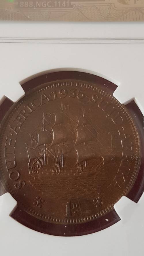 1935 Penny 1d MS 62 BN UNCIRCULATED MINT STATE!!!!! BARGAIN!