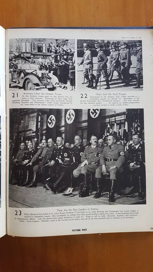 Picture Post. Vol. 1 No. 1 to Vol. 1. No. 14. October 1 1938 to 31 December 1938. Munich Agreement.