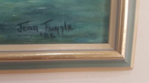 Painting of Ship Sea Pioneer of Safmarine by Jean Fuggle. Original Oil, signed and dated 1986.