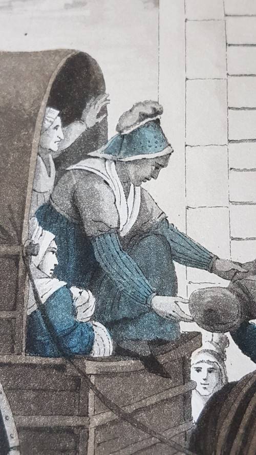 Original Colour Aquatint. Office of Nurses from `A Tour Through Paris`, 1822.  by William Sams