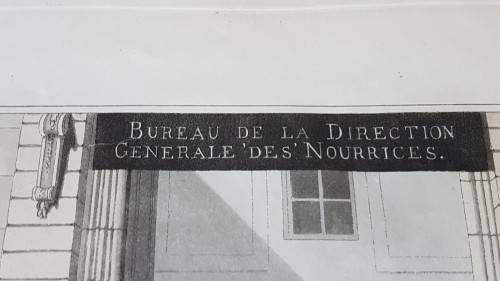 Original Colour Aquatint. Office of Nurses from `A Tour Through Paris`, 1822.  by William Sams
