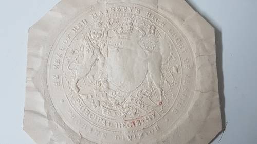1892 Handwritten Will on Vellum with Blindstamp Seal Tassle.  Framable! Excellent condition.