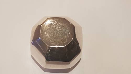 Solid Sterling Silver Heavy Octagonal Pendant. 51.6 grams!!!!! Could also be paperweight.