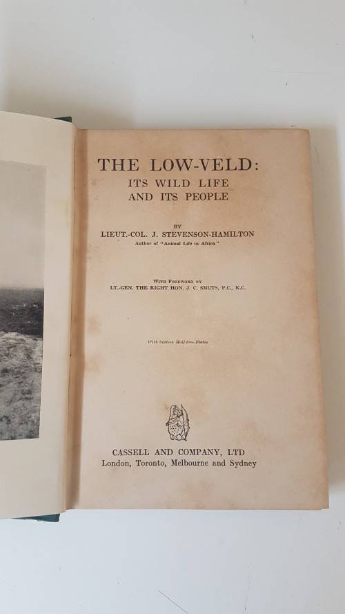 The Low-veld: Its Wild Life and Its People. By Stevenson-Hamilton, J.