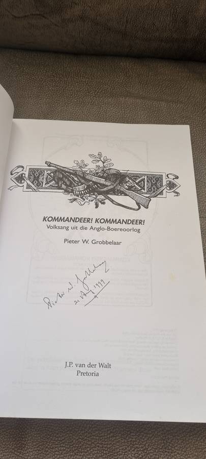 Kommandeer! Kommandeer! Volksang uit die Anglo-Boereoorlog. Lirieke en bladmusiek GETEKEN. Grobelaar